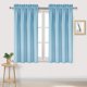 thumbnail image 1 of Cortinas opacas para dormitorio - Aislamiento térmico con bolsillo para barra, para sala de estar (1 panel, 42 x 63 pulgadas, azul pálido), 1 of 6