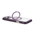 thumbnail image 3 of Dteck Magnetic Case for iPhone 16 Pro,Shockproof Silicone + PC Clear Case Compatible with Mag Safe Ring Holder Kickstand Anti-Yellowing Cover,Darkpurple, 3 of 7