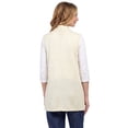 thumbnail image 4 of Turtle Bay New York Women's Long Sleeveless Open Front Soft Shawl Collar Vest, 4 of 8