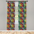 thumbnail image 3 of Ambesonne Digital Curtains, Futuristic, Pair of 28"x63", Multicolor, 3 of 5