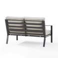 thumbnail image 6 of Clark Outdoor Metal Sectional Left Side Loveseat Taupe/Matte Black, 6 of 11