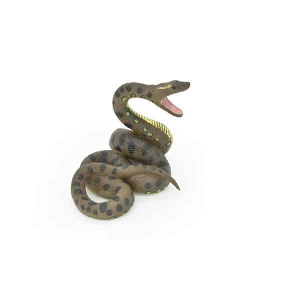 Python Snake Toy, Reptile, Very Realistic Rubber Figure, Model, Educational, Animal, Hand Painted Figurines, 4" CH079 BB82