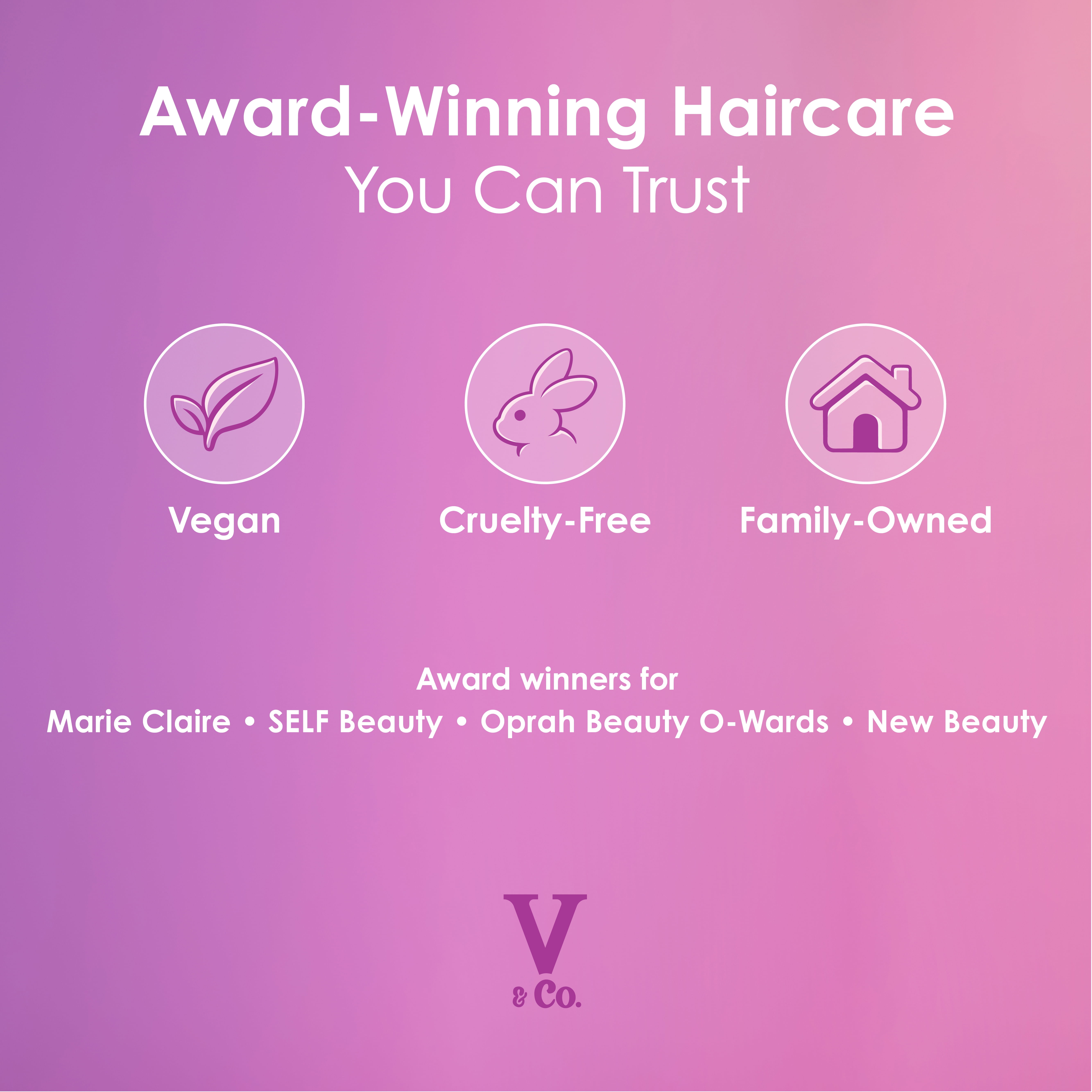 V&Co. Beauty Adults & Teens Thickening Shampoo with Peptide Technology, 12 fl oz,