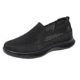 thumbnail image 2 of Pandaie Women's Slip on Sneakers Woven Orthopedic Breathable Mesh Knitted Woven Walking Shoes Low Top Wide Width Tennis Shoes (Black,7.5), 2 of 6