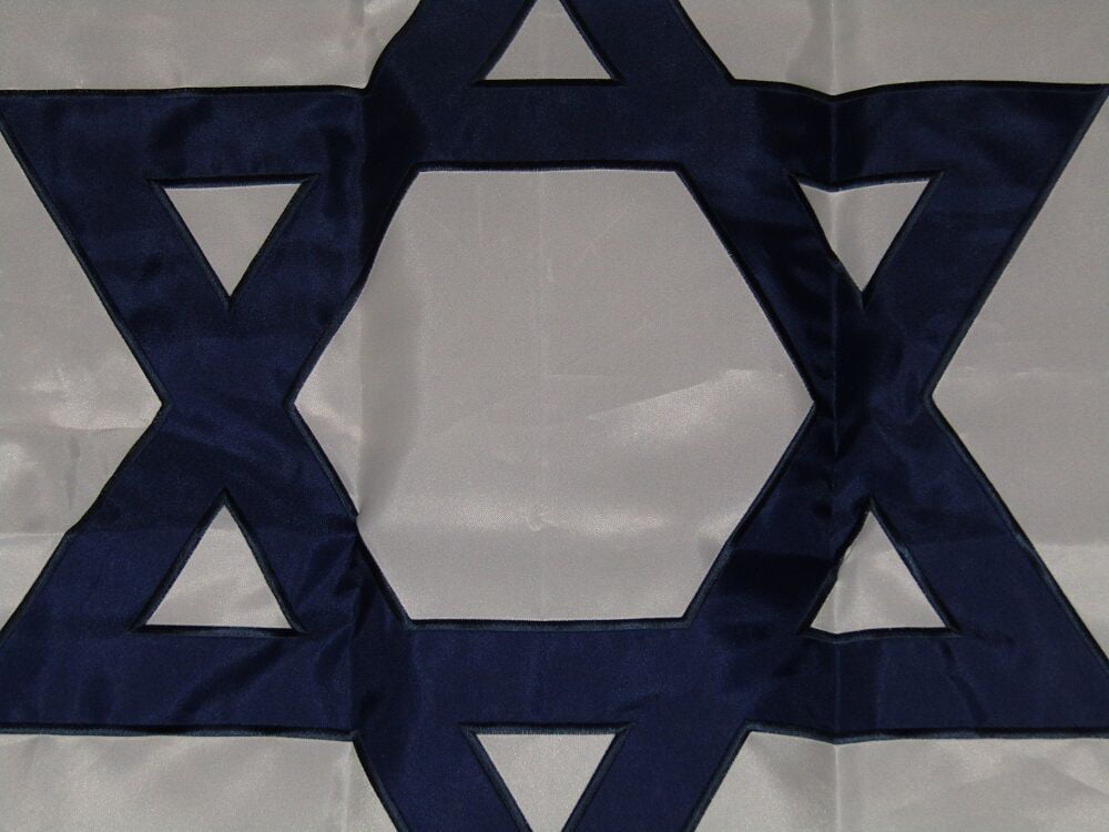 6x10 Embroidered Sewn Israel Jewish Star 300D Nylon Flag 6'x10'