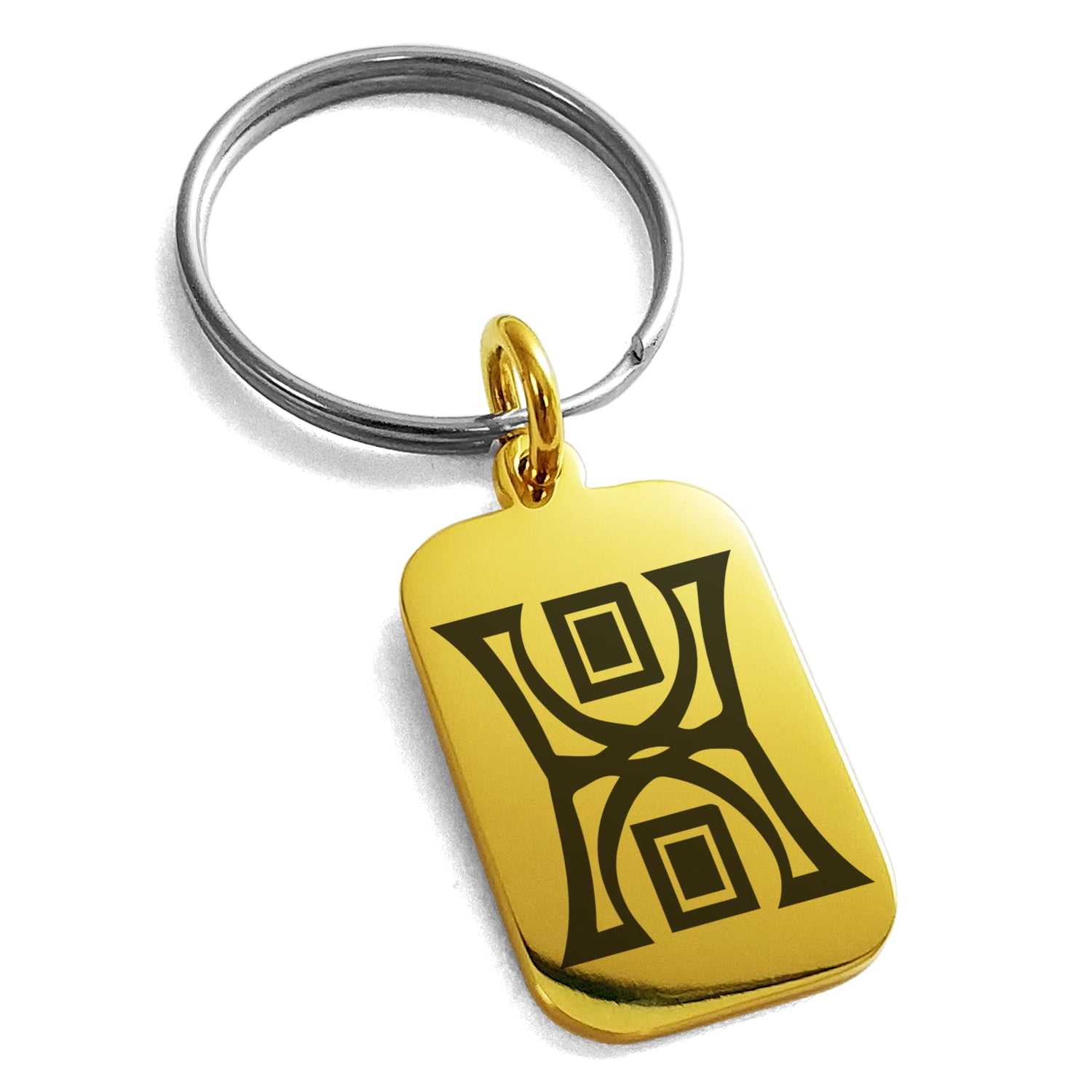 Stainless Steel Runology Magic Rune Engraved Small Rectangle Dog Tag ...