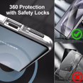 thumbnail image 3 of Magnetic Tempered Glass Double-sided Phone Case For Samsung Galaxy S24 Ultra/s24 Plus/s24 With Safety Lock,support Wireless Charger_Gift Of G, 3 of 5