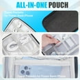 thumbnail image 3 of Travel Cable Organizer Bag, Electronics Organizer Tech Pouch with Double Layers for Cords, Chargers, Phone, Earphones, USBs, SD Cards - Travel Essentials Portable Waterproof Tech Pouch, 3 of 4