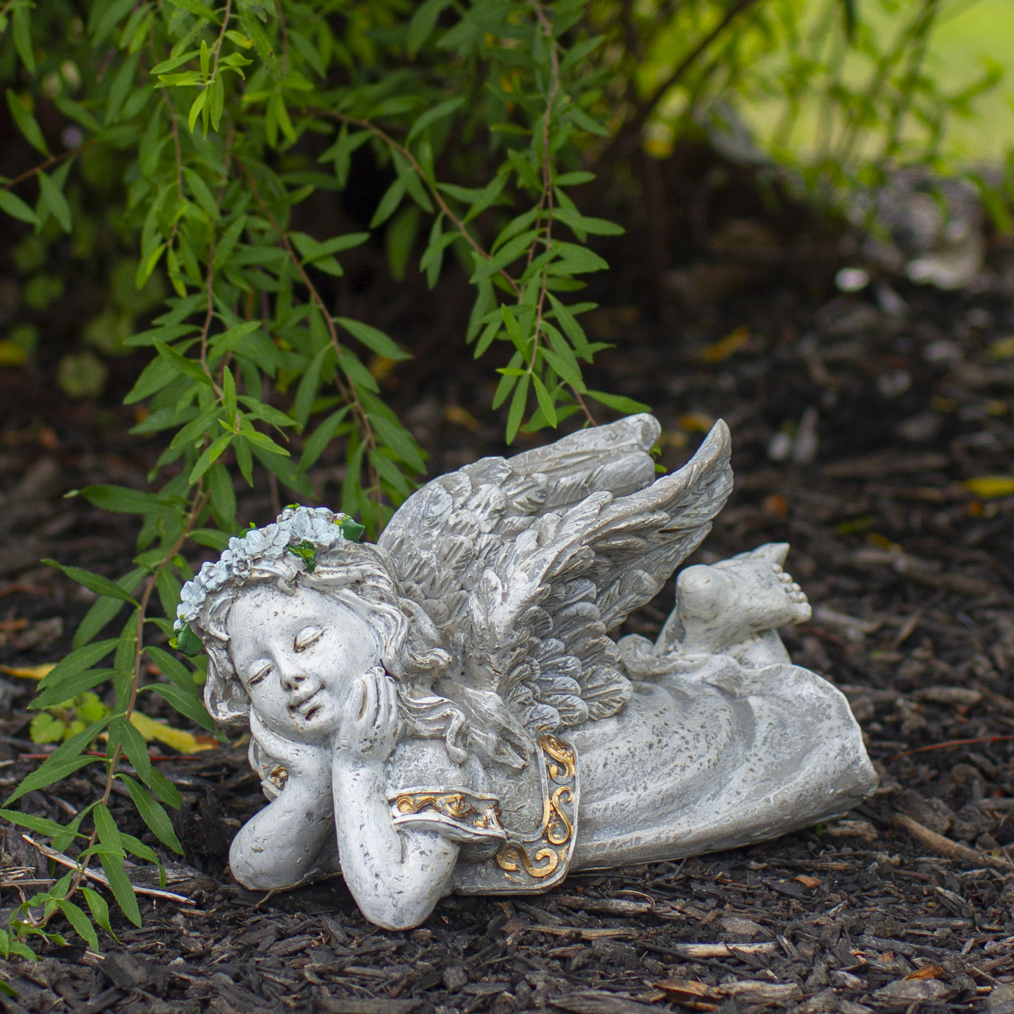 Northlight 8" Daydreaming Angel Outdoor Patio Garden Statue - image 2 of 5
