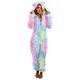 thumbnail image 1 of Pijama Dealovy para mujer, de invierno, cálido, de forro polar, mono peludo con cremallera, sudadera con capucha, mono de peluche con orejas bonitas, ropa de estar, 1 of 7