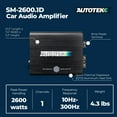 thumbnail image 4 of Autotek Street Machine 2600 Watt Monoblock Car Audio Amplifier with Bass Knob, Equalizer, 4 of 10
