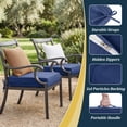 thumbnail image 5 of Kimunuk 6Pcs Outdoor Chair Cushions Slipcovers, 18.5" x 16" Blue Replacement Waterproof Non-Slip Patio Seat Cushion Covers with Handle, Covers Only, 5 of 7