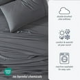 thumbnail image 5 of Swift Home Home Essential Soft Microfiber Smart Sheet Storage Pocket Bedding Sheet Set Grey Twin XL, 5 of 5