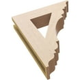 thumbnail image 6 of Ekena Millwork 3 1/2"W x 16"D x 20"H Olympic Traditional Rough Cedar Woodgrain TimberThane Bracket, Primed Tan, 6 of 6