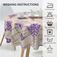 thumbnail image 6 of Vintage Purple Lavender Floral Butterfly Round Tablecloth 60 Inch, Decorative Holiday Home Party Table Cloth for Kitchen Dining Picnic Table Cover, 6 of 6