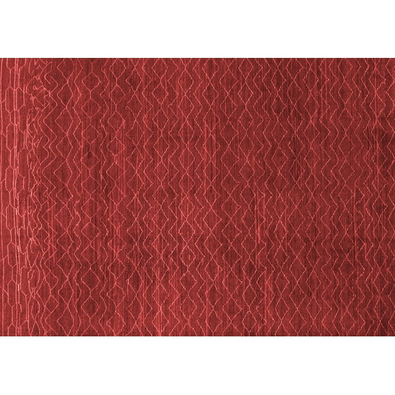 Ahgly Company Indoor Rectangle Abstract Red Modern Area Rugs, 7' x 10'