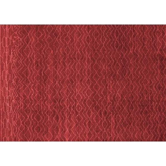 Ahgly Company Indoor Rectangle Abstract Red Modern Area Rugs, 5' x 7'