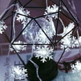 thumbnail image 5 of 40 Count Snowflake LED Christmas Ornament Garland with Battery Operated Waterproof String Lights for Indoor Outdoor Holiday Decor 2 Modes, 5 of 8