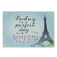 thumbnail image 1 of Eiffel Tower Cutting Board, Perfect Day Eiffel Tower Polka Dot Handwriting Typography Sketch Paris Print, Decorative Tempered Glass Cutting and Serving Board, Small Size, Blue Black, by Ambesonne, 1 of 1