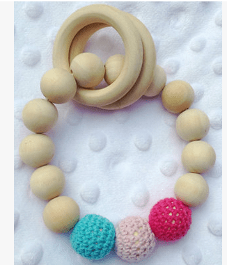 wooden baby beads
