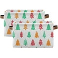 thumbnail image 2 of GZHJMY Storage Basket Cartoon Christmas Tree Foldable Canvas Laundry Baskets Bin Waterproof Inner Layer with Sturdy Handles for Toy Nursery Blanket Clothes 2 Pack, 2 of 7