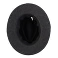 thumbnail image 3 of Men Summer Outdoor Straw Braided Wide Brim Western Style Beach Sunhat Cowboy Hat Black, 3 of 3