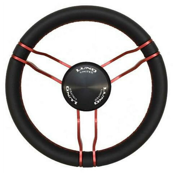 Lund Boat Steering Wheel 2338014 | Gussi Italia 13 3/4 Inch Black Red