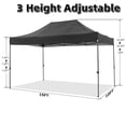 thumbnail image 5 of SANOPY 10x15 Heavy Duty Pop up Canopy Tent with 4 Sidewalls,Outdoor Waterproof Canopy Tent Event Shelter for Parties, Commercial-Series, Black, 5 of 7