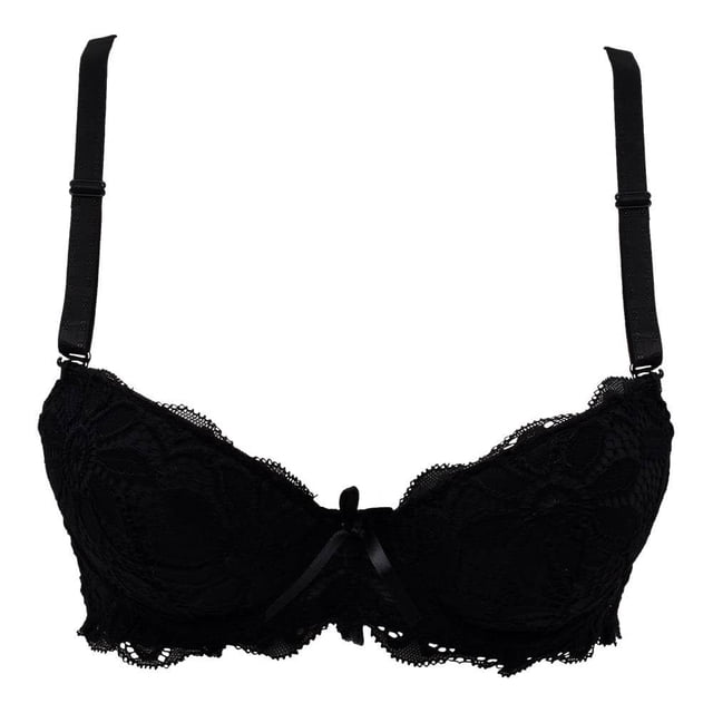 Brasier Secret Treasures Intimates con Encaje y Moño Negro Talla 36B
