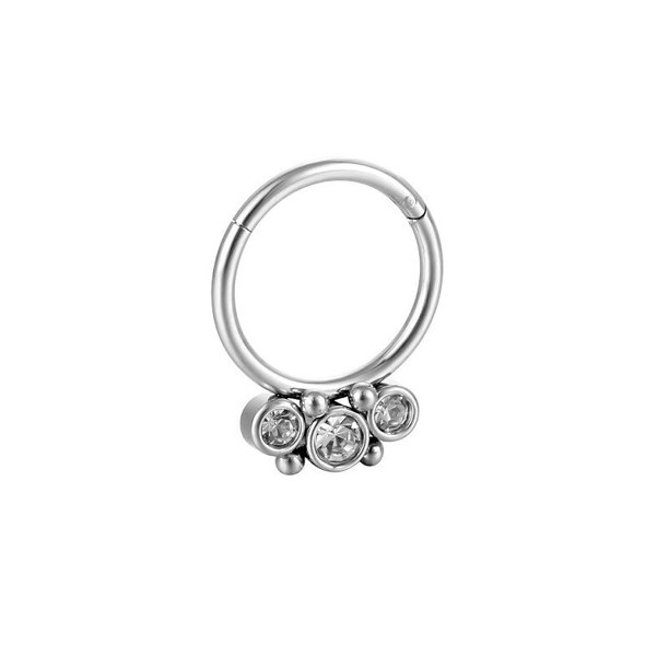 Nueva Nariz Piercing Anillo Nase Cuff Septum Piercing Anillo Titanio Acero Nariz Piercing Oreja Cartílago Tragus Goth Piercing Nez Opal Tan Jianjun unisex