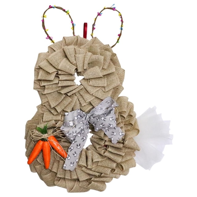 Conejito De Pascua Puerta De Pared De Pascua Guirnalda Colgante Decoración De Flores De Pascua Para El Festival De Primavera Methold HA045242-01