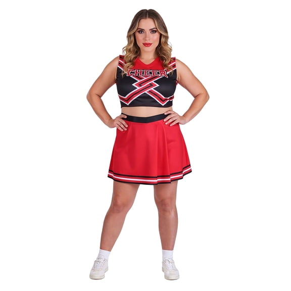 Plus Size Red Cheerleader Costume for Women