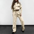 Womens Tracksuits Set Womens Cargo Pant Two Piece Outfit Drawstring