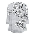 thumbnail image 5 of Heisall Womens 3/4 Sleeve Tops Cute Crewneck Floral Printed Tunic Shirts Dressy Casual Blouses Fall Fashion Clothing, 5 of 5
