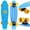Blue Logo, variant on Flybar 22 inch Plastic Cruiser Skateboard, Non-Slip Deck, for Boys and Girls Ages 6+ up to 175lbs, Black Logo