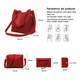 thumbnail image 2 of Bolso Casual Para Mujer 4 Piezas Rojo Malubero Mali1866, 2 of 3