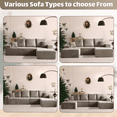thumbnail image 5 of Wiilayok 107" Cloud Sectional Couch with L-Shape Chaise,Modern Modular Sofa with Deep Seat, Oversized Boneless Upholstered Couches for Living Room Bedroom,Brown(Plush Corduroy Fabric), 5 of 6
