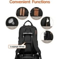 thumbnail image 6 of YOUI-GIFTS Laptop Backpack for Women,Vintage Work Business Travel Backpack with USB Charging Port,Teacher Doctor Nurse Computer Bag Purse,College High School Backpack Bookbag,15.6 Inch,Black-Black, 6 of 7