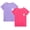 Fuchsia/Lilac, variant on Real Love Girls' Rash Guard Shirt - 2 Pack Quick Dry Short Sleeve Swim Shirts (Sizes: 2T-16)