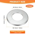 thumbnail image 3 of Uxcell 3-Pack Brida Dividida de Pared, ABS Redonda Autoadhesiva para Tubo de 63 mm/2.48 in Diámetro [Plateado, 6.5mm/0.26in H], 3 of 6