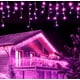thumbnail image 2 of Luces navideñas de color rosa con forma de carámbano, guirnalda de luces LED de 5 m x 0,5/0,6/0,7 m, enchufe europeo, cortina para ventanas de 3 m x 3 m, mando a distancia para Año Nuevo, 2 of 4