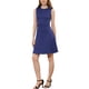 thumbnail image 1 of INSPIRAR CHIC Vestidos sin mangas de corte ajustado y acampanado de cuadros de Houndstooth por encima de la rodilla M Azul oscuro, 1 of 7