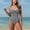 *Black, variant on ClodeEU Women’s Striped One Piece Swimsuits, Tie Shoulder High Cut Tummy Control Bathing Suit , Summer Beach Swimwear Blue,Womens Plus L
