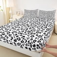 thumbnail image 4 of Erosebridal Vintage Cheetah Print Queen Sheet Sets 4 Pieces For Teens,Boys Girls Animal Leopard Print Bed Set, 4 of 5