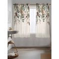 thumbnail image 3 of Christmas Curtains 63 Inch Length,Sheer Curtains for Bedroom Living Room Window Xmas Botanical Pinecone Eucalyptus Leaves Rustic Rod Pocket Drapes Kitchen Curtains Small Half Window 42"x63" 2 Panels, 3 of 7
