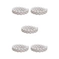 thumbnail image 2 of Thinsony Femmes Chic Perle Strass Stretch Bracelet Mariage Bal pour Mariée Blanc 2 Rangée 5Set, 2 of 6