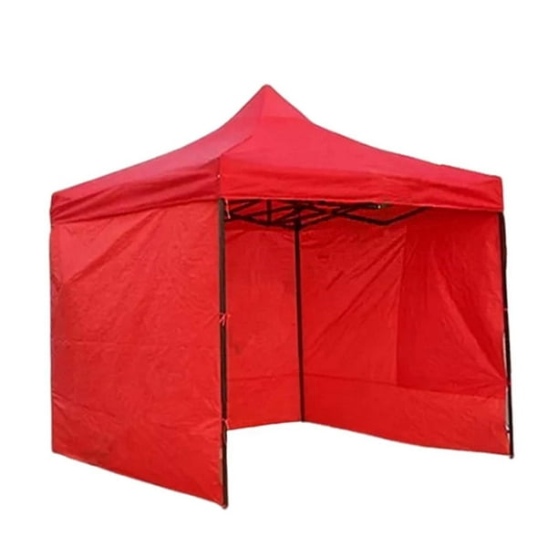 Cubierta de tienda de campaña, cubierta de dosel con paredes laterales, impermeable, portátil, lona para lluvia, accesorios para cenador para Rojo
