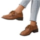 thumbnail image 5 of Xucatan Women's British Style Leather Loafers, Fashion Lace-Up Low Top Shoes with Mid Heel, Comfortable Casual & Dressy Oxfords for Women Gift, 5 of 8