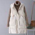 thumbnail image 1 of Puntoco, chaleco de bolsillo para mujer, chaqueta, abrigo de invierno sin mangas, cuello vuelto, cremallera, prendas de vestir exteriores sólidas, selecciones de Flash Puntoco Puntoco-7128, 1 of 9