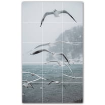 Picture-Tiles.com: Bird Ceramic Tile Wall Mural WAL500178-35L. 24"W x 40"H using (15) 8" x 8" Ceramic Tiles-Satin Finish